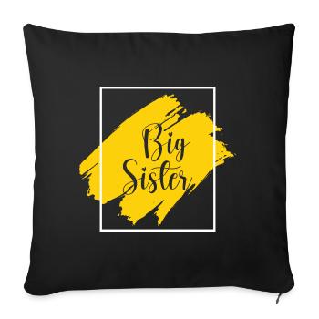 Big sister - Sofa pillowcase 17,3'' x 17,3'' (45 x 45 cm) - black - Front