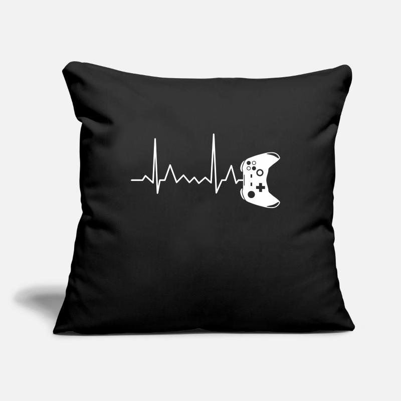 Gamer Gamepad Controller Heartbeat ECG Pulse Sofa pillowcase 17,3'' x 17,3'' (45 x 45 cm)