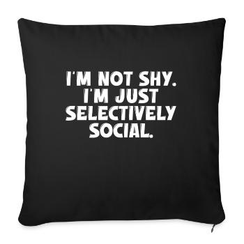 JE NE SUIS PAS TIMIDE - Housse de coussin décorative 45 x 45 cm - noir - Devant