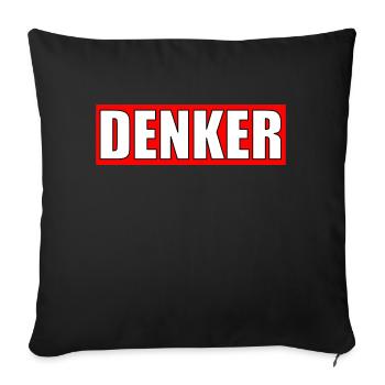 Denker - Sofakissenbezug 45 x 45 cm - Schwarz - Vorne