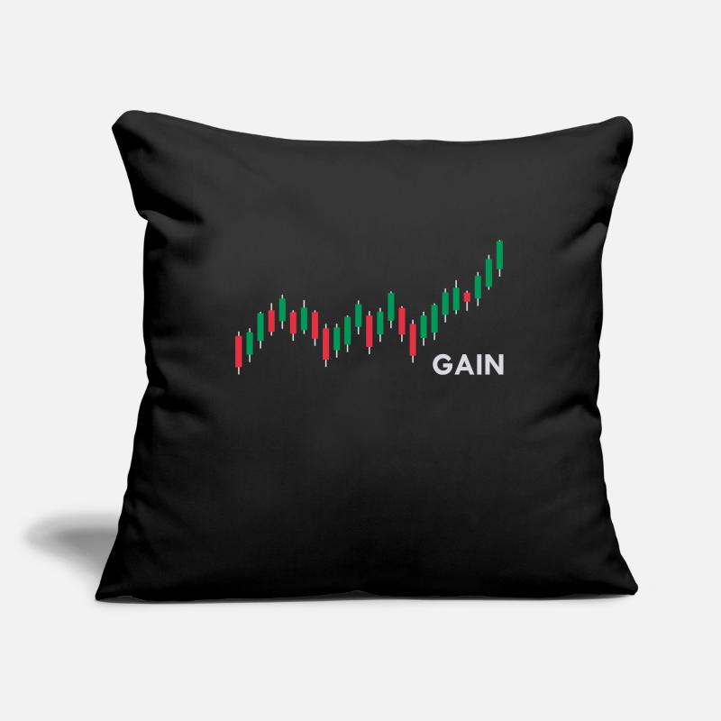 Forex Trader - Candlestick Chart - Chemise de trading Housse de coussin décorative 45 x 45 cm