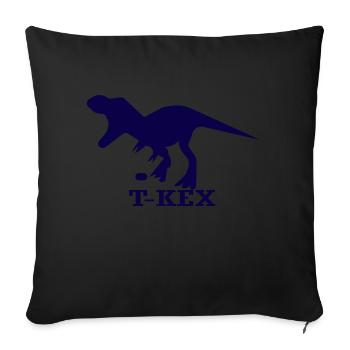Dinosaur Dino - Sofa pillowcase 17,3'' x 17,3'' (45 x 45 cm) - black - Front