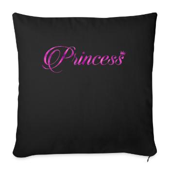 princesse - Housse de coussin décorative 45 x 45 cm - noir - Devant