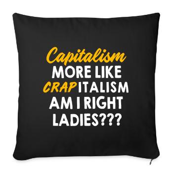 Communism Karl Marx Socialism Capital - Sofa pillowcase 17,3'' x 17,3'' (45 x 45 cm) - black - Front