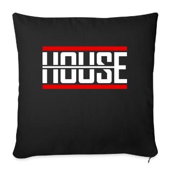 House Music - Housse de coussin décorative 45 x 45 cm - noir - Devant