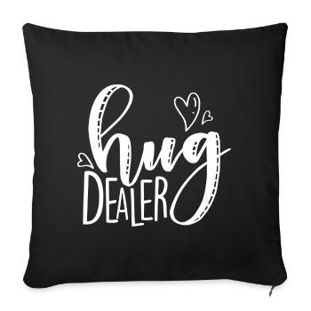 Câlin Câlin de Dealer Slogan Design - Housse de coussin décorative 45 x 45 cm - noir - Devant