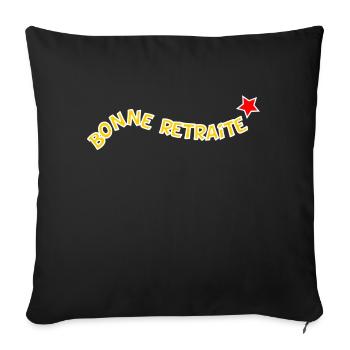 RETRAITE. BONNE RETRAITE. JOYEUSE RETRAITE - Housse de coussin décorative 45 x 45 cm - noir - Devant