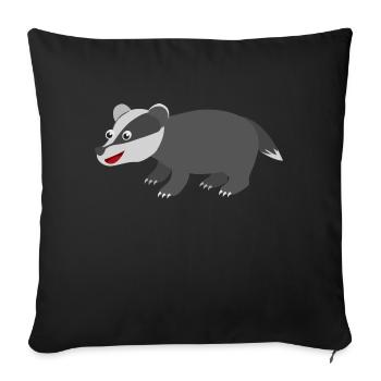Dachs - Sofakissenbezug 45 x 45 cm - Schwarz - Vorne