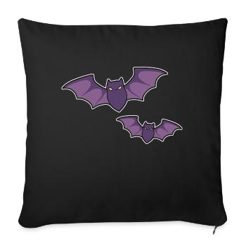 Les chauves-souris - Housse de coussin décorative 45 x 45 cm - noir - Devant