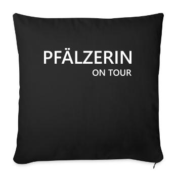 Wein Pfalz Vino Schorle - Sofakissenbezug 45 x 45 cm - Schwarz - Vorne