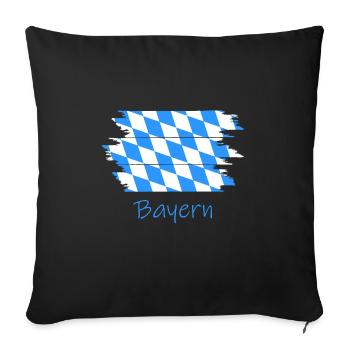 Bayern Flagge Bavaria bayern - Sofakissenbezug 45 x 45 cm - Schwarz - Vorne