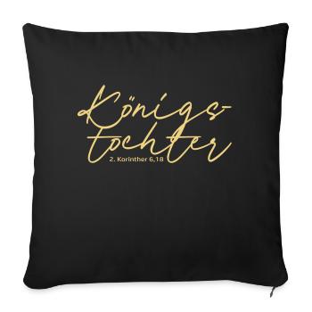 königstochter gold by csDesign - Sofakissenbezug 45 x 45 cm - Schwarz - Vorne