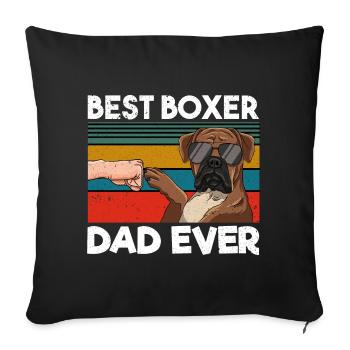 Best Boxer Dad Ever - Sofa pillowcase 17,3'' x 17,3'' (45 x 45 cm) - black - Front
