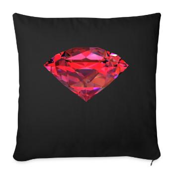 Rubis rougeâtre - Housse de coussin décorative 45 x 45 cm - noir - Devant