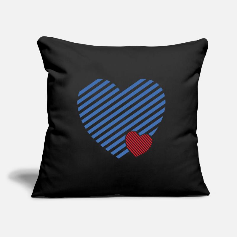 Double Heart - Design textile gift idea Sofa pillowcase 17,3'' x 17,3'' (45 x 45 cm)