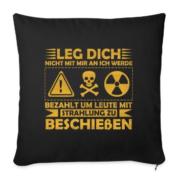MTRA Medizinisch-Technischer Radiologie Assistent - Sofakissenbezug 45 x 45 cm - Schwarz - Vorne