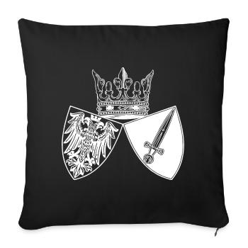 Essen - Stadt - Adler - Schild und Krone - Wappen - Sofakissenbezug 45 x 45 cm - Schwarz - Vorne