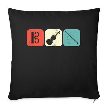 Viola Key Viola Viola Violist - Housse de coussin décorative 45 x 45 cm - noir - Devant