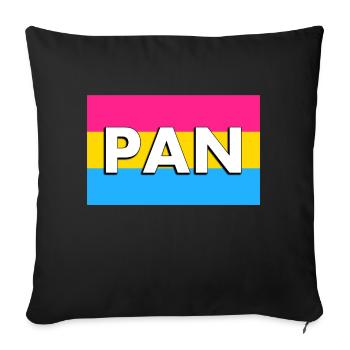 Pan Flag Pansexuelle Pan Flag Pansexualität Stolz - Sofakissenbezug 45 x 45 cm - Schwarz - Vorne