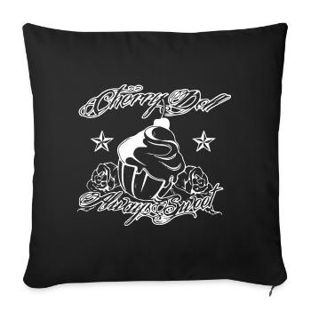 Rockabilly - Cupcake - Cherry Doll - Sofakissenbezug 45 x 45 cm - Schwarz - Vorne