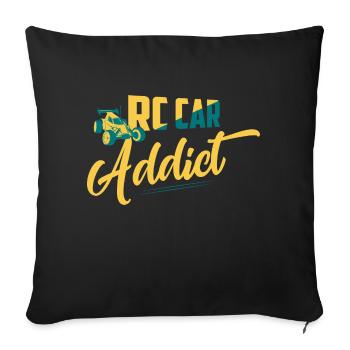 RC Car Addict Model Car Remote Control - Sofa pillowcase 17,3'' x 17,3'' (45 x 45 cm) - black - Front