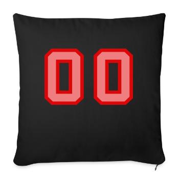 Cool Retro Retrostyle Numéro de maillot numéro de dos - Housse de coussin décorative 45 x 45 cm - noir - Devant