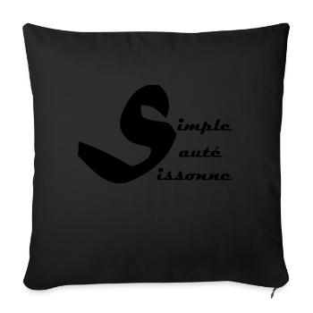 Schrift Ballett Sprung - Sofakissenbezug 45 x 45 cm - Schwarz - Vorne
