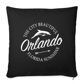 Orlando Floride - Housse de coussin décorative 45 x 45 cm - noir - Devant