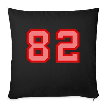 Cool Retro Retrostyle Numéro de maillot numéro de dos - Housse de coussin décorative 45 x 45 cm - noir - Devant