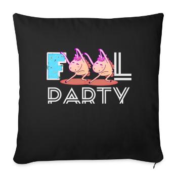 Fools Party - Sofa pillowcase 17,3'' x 17,3'' (45 x 45 cm) - black - Front