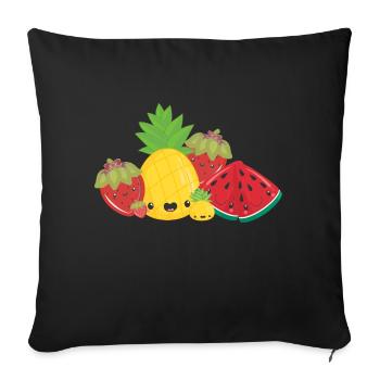 Fruit Party - Sofakissenbezug 45 x 45 cm - Schwarz - Vorne