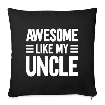 Brillant comme mon oncle - Housse de coussin décorative 45 x 45 cm - noir - Devant