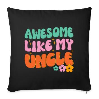 Brillant comme mon oncle - Housse de coussin décorative 45 x 45 cm - noir - Devant