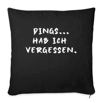 lustiger Spruch Schrift verrgessen Sommer Sonne - Sofakissenbezug 45 x 45 cm - Schwarz - Vorne