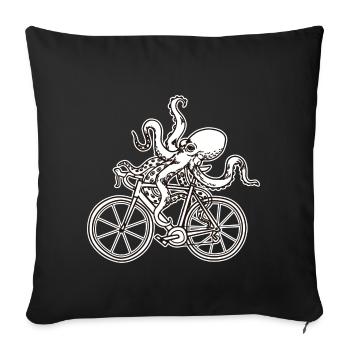 Cute Octo Cycling - Sofakissenbezug 45 x 45 cm - Schwarz - Vorne