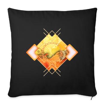 Roses élégantes avec notes d’ouverture - Housse de coussin décorative 45 x 45 cm - noir - Devant