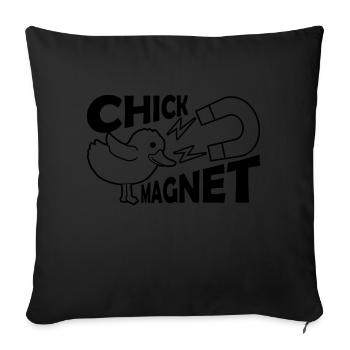 Herzensbrecher Chick Magnet Casanova - Sofakissenbezug 45 x 45 cm - Schwarz - Vorne