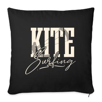 Kitesurfen Kitesurfer Kiteboard Kitesurf - Housse de coussin décorative 45 x 45 cm - noir - Devant