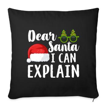 Joyeux Noël Noël Noël - Housse de coussin décorative 45 x 45 cm - noir - Devant