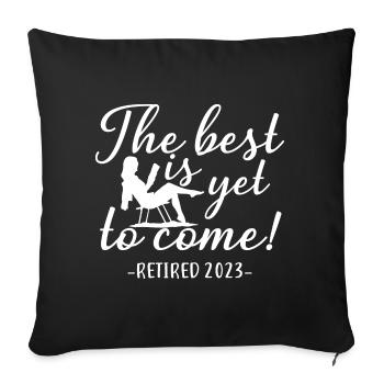 Retired 2023 Retirement Gift For Men & Women Funny - Sofa pillowcase 17,3'' x 17,3'' (45 x 45 cm) - black - Front