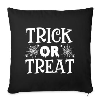 TRICK OR TREAT - Sofa pillowcase 17,3'' x 17,3'' (45 x 45 cm) - black - Front
