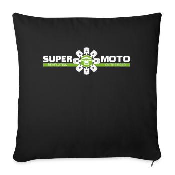 SUPER MOTO Cercle de Singe - Housse de coussin décorative 45 x 45 cm - noir - Devant
