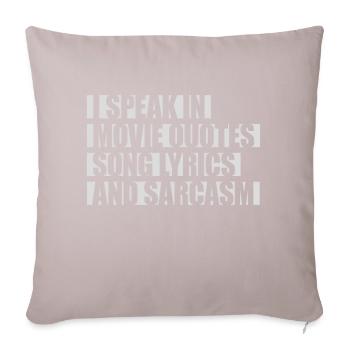 speak lyrics and sarcasm - Sofa pillowcase 17,3'' x 17,3'' (45 x 45 cm) - light taupe - Front