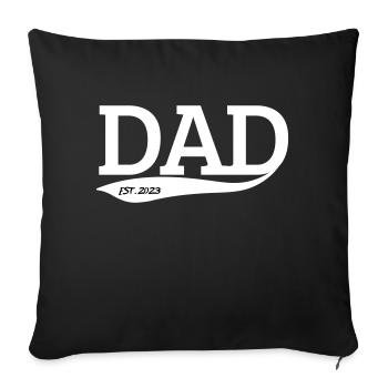 Dad 2023 - Sofa pillowcase 17,3'' x 17,3'' (45 x 45 cm) - black - Front