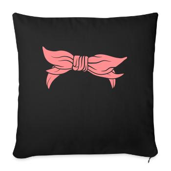 Couvre-chef féminin Foulard Bandana - Housse de coussin décorative 45 x 45 cm - noir - Devant