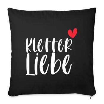 Klettern Kletterliebe Berge Alpen Geschenk - Sofakissenbezug 45 x 45 cm - Schwarz - Vorne