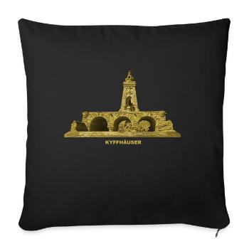 Kyffhaeuser Denkmal Barbarossa Bad Frankenhausen - Sofakissenbezug 45 x 45 cm - Schwarz - Vorne