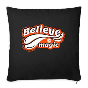Believe in magic - Sofa pillowcase 17,3'' x 17,3'' (45 x 45 cm) - black - Front