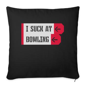 Je suis nul au bowling - Housse de coussin décorative 45 x 45 cm - noir - Devant