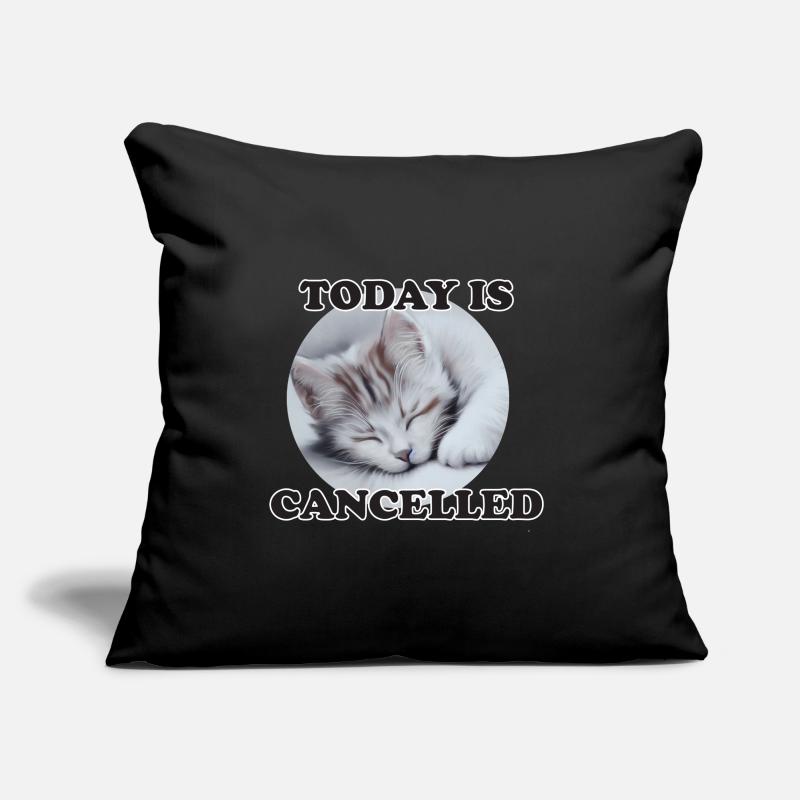 chat endormi Housse de coussin décorative 45 x 45 cm